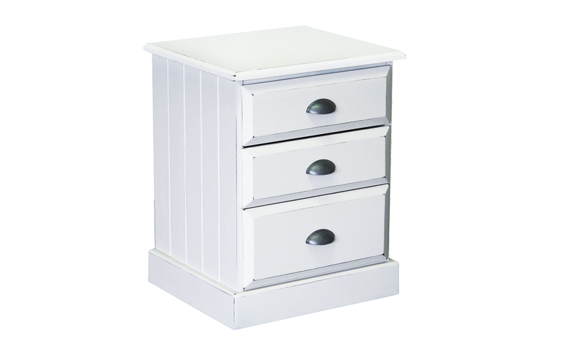 Andorra 3 Drawer Bedside Table