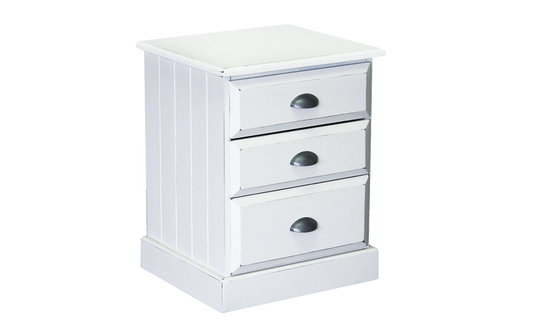Andorra 3 Drawer Bedside Table